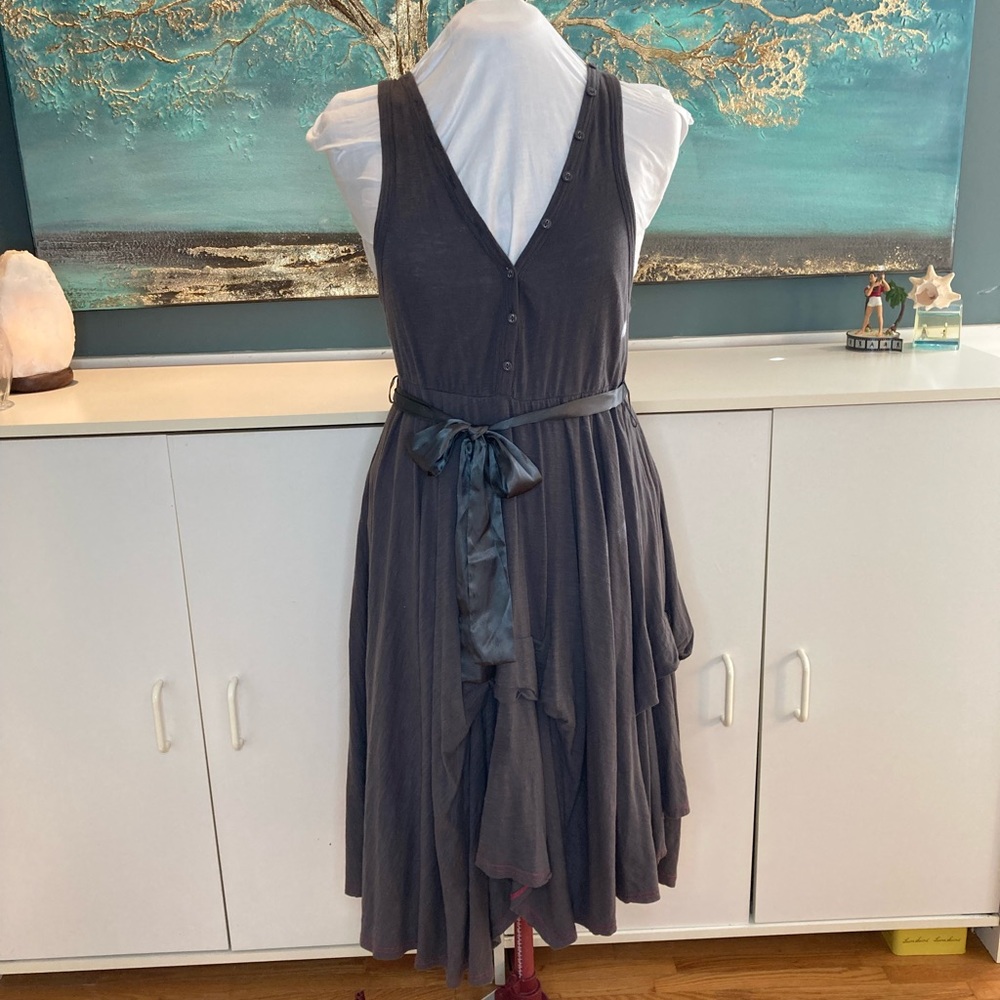 Full skirt asymmetrical tank dress